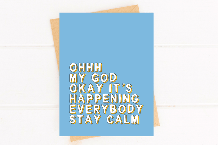 Five Dot Post Cards It's Happening Card