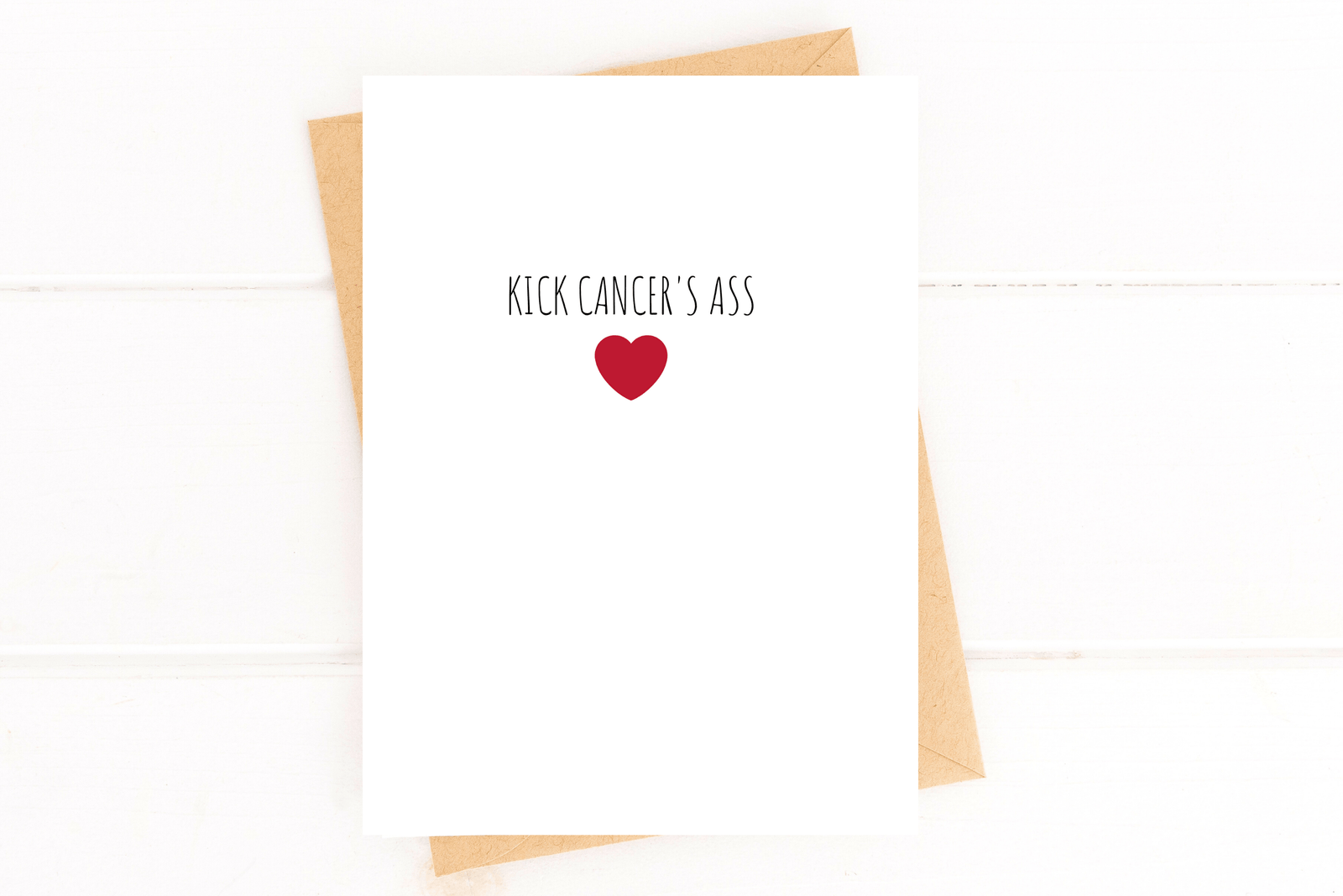 Five Dot Post Cards Kick Cancer's Ass Cancer and Chemo Get Well Card