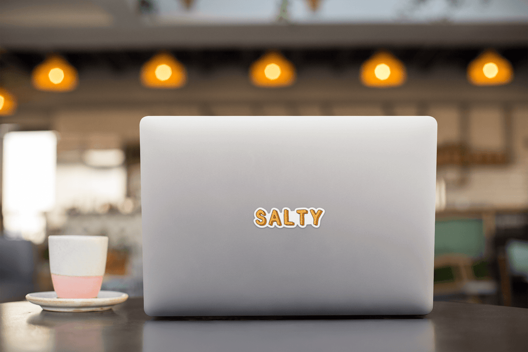 Five Dot Post Cards Salty Pretzel Funny Vinyl Lap Top Food Sticker