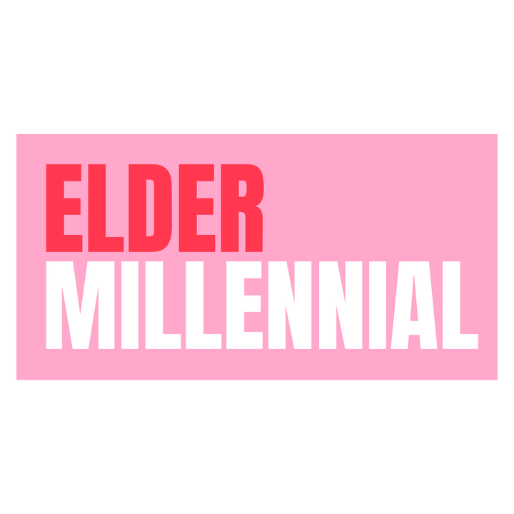 Five Dot Post Sticker Elder Millennial Pink Vinyl Sticker