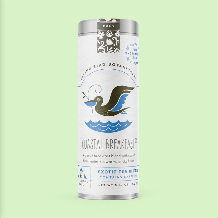 Flying Bird Botanicals Tea Coastal Breakfast – 6 Tea Bag Tin