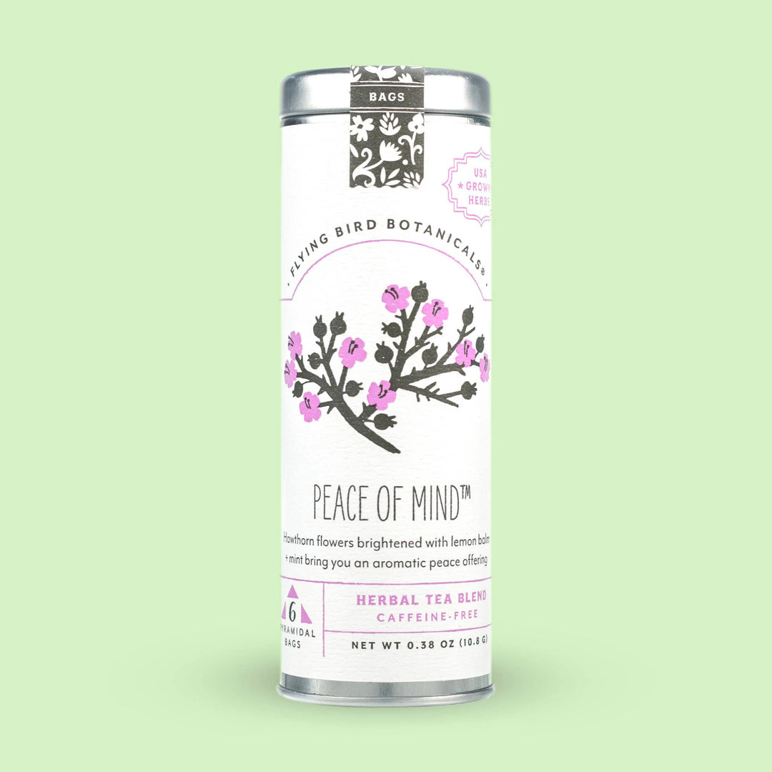 Flying Bird Botanicals Tea Peace of Mind – 6 Tea Bag Tin