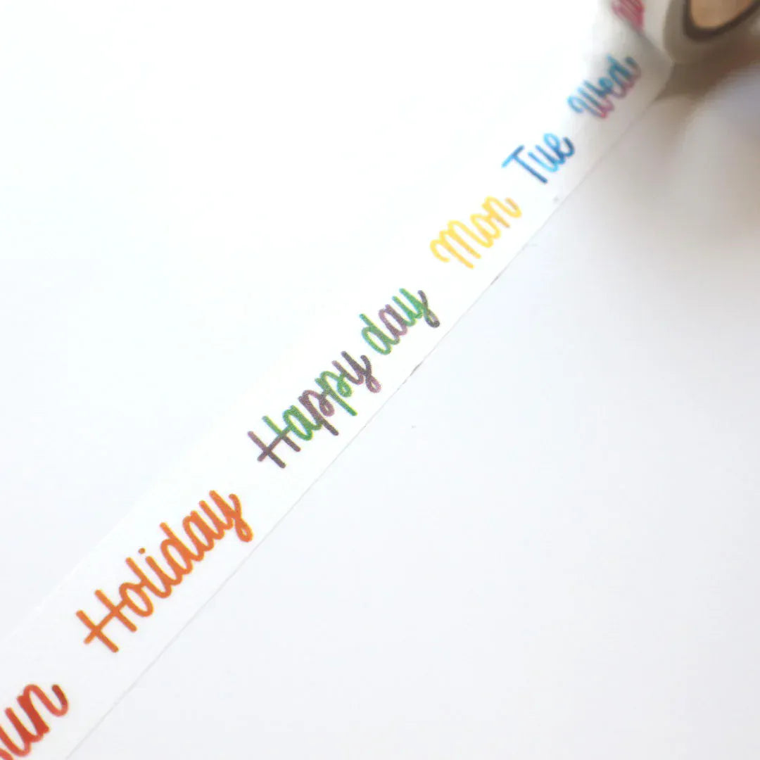 forme. Paper Washi Tape Calla Lily Days of the Week | forme.