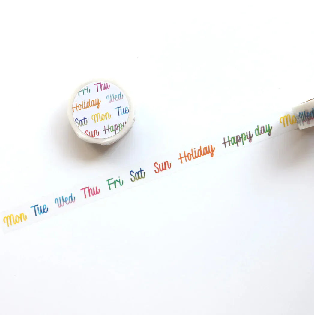 forme. Paper Washi Tape Calla Lily Days of the Week | forme.