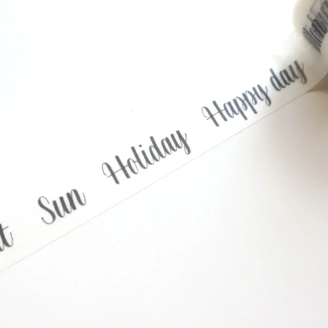 forme. Paper Washi Tape Monochrome Days of the Week | forme.