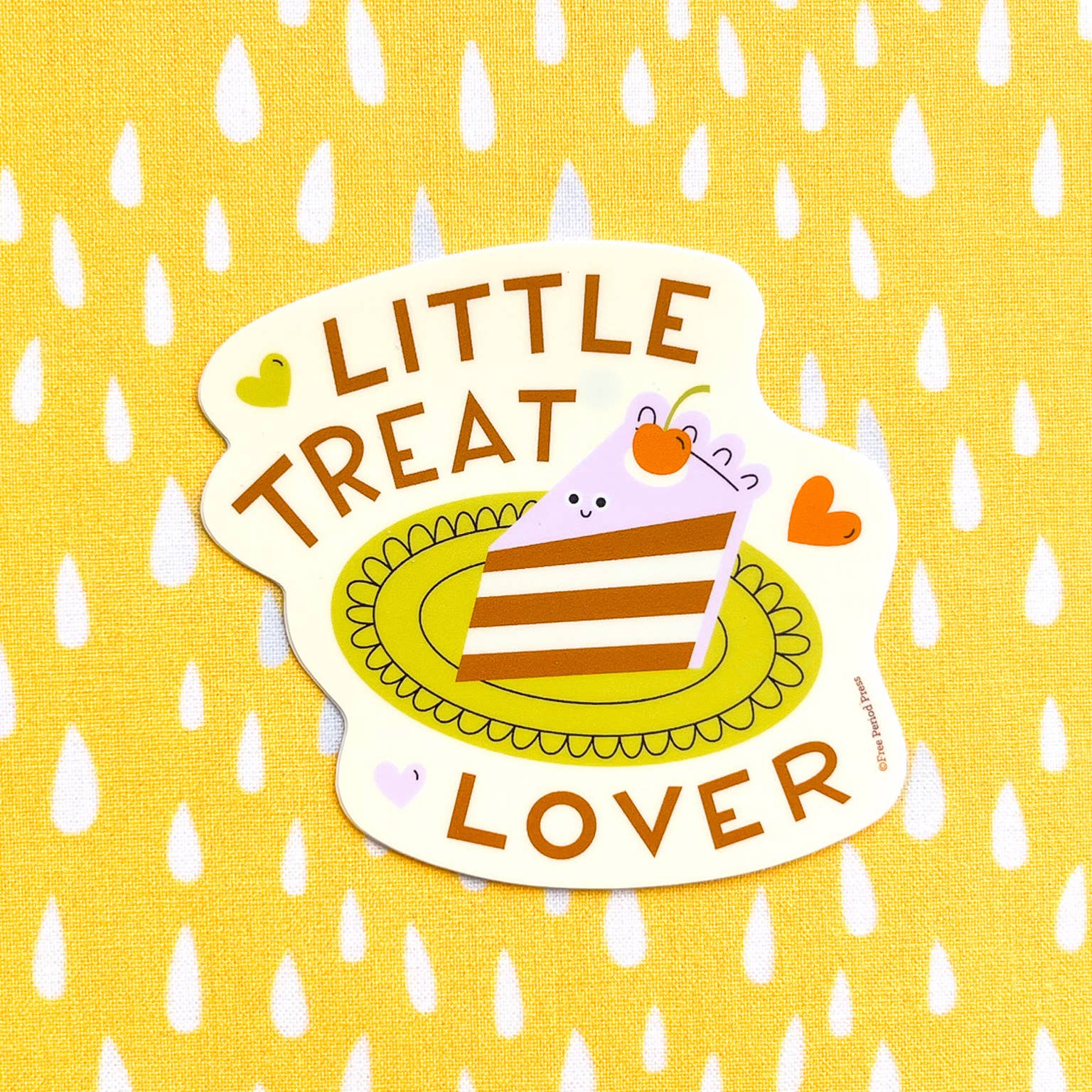 Free Period Press Cards Little Treat Lover Cake Vinyl Decal Sticker