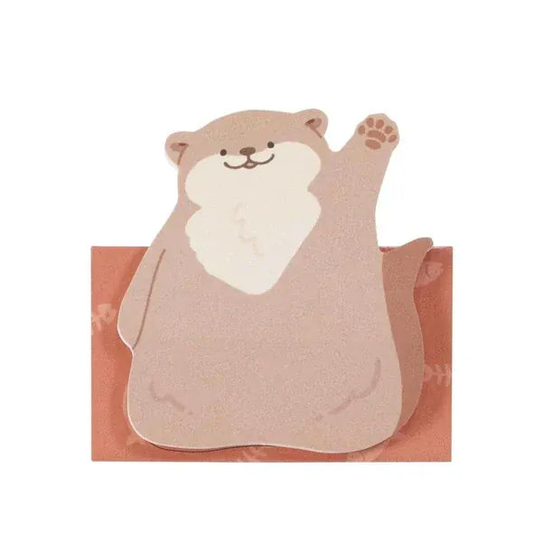 Fuji Paper Kutsuwa Hi! Sticky Notes - Otter