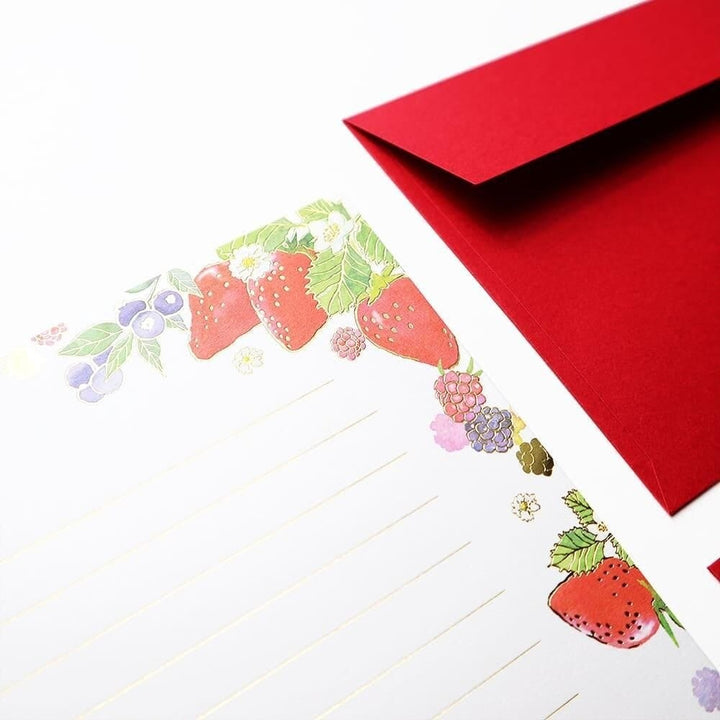 Fuji Paper Letter Writing Set - Berry Garden