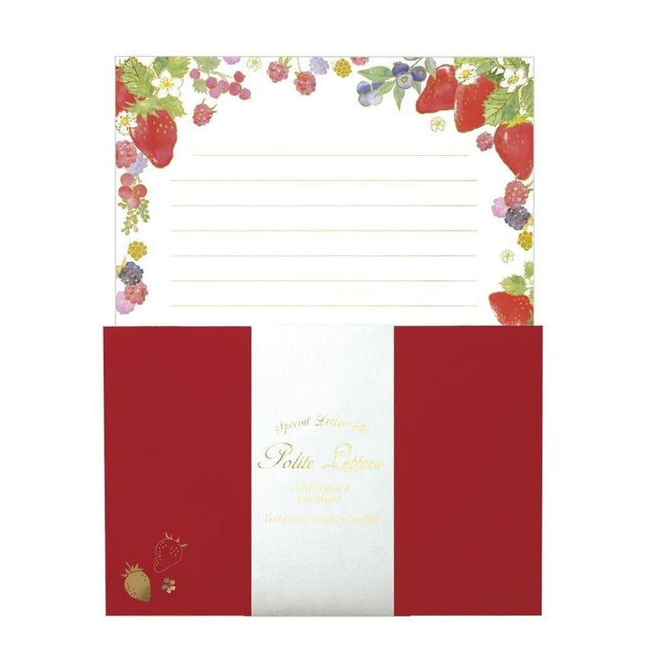 Fuji Paper Letter Writing Set - Berry Garden