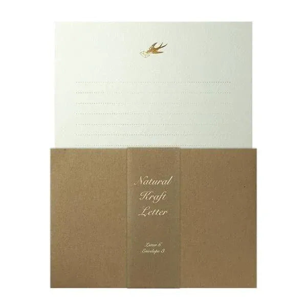 Fuji Paper Letter Writing Set - Swallows and Letters