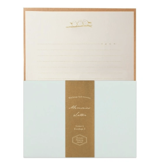 Fuji Paper Letter Writing Set - Three Birds on a Branch