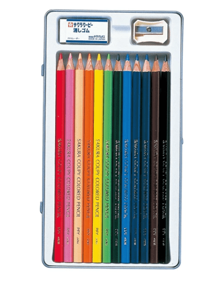 Fuji Paper Sakura Colored Pencils - 12 Colors