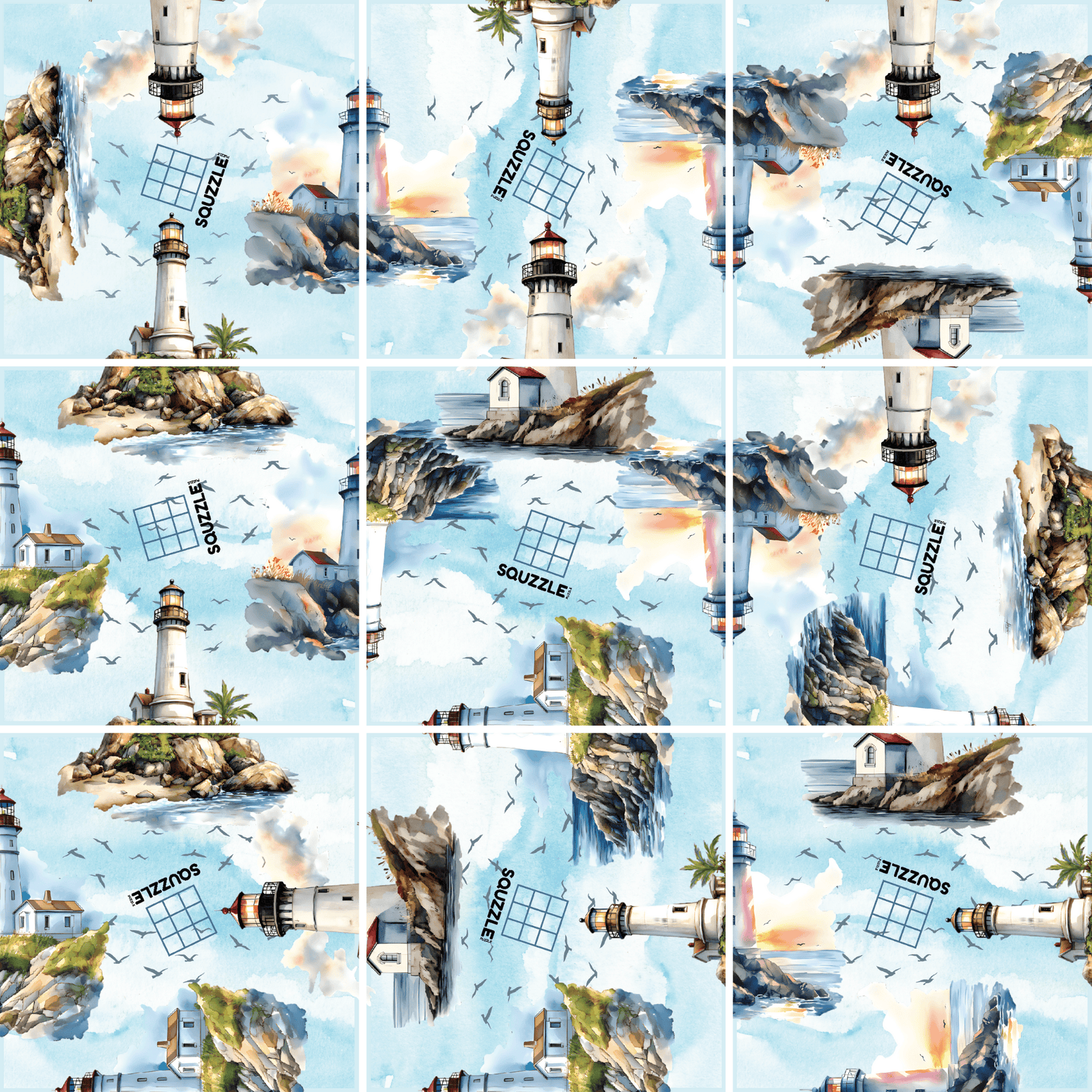 Fun Squared Games Puzzle Lighthouses Squzzle Puzzle | Fun Squared Games