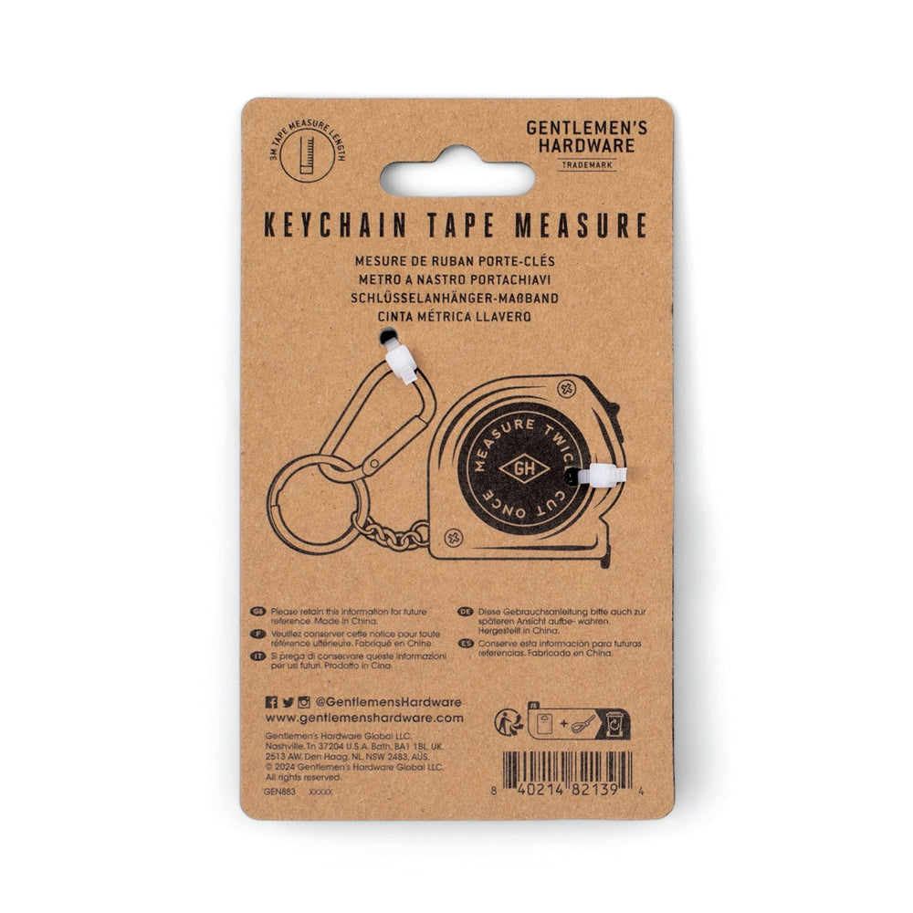 Gentlemen's Hardware Gifts Key Chain Tape Measure
