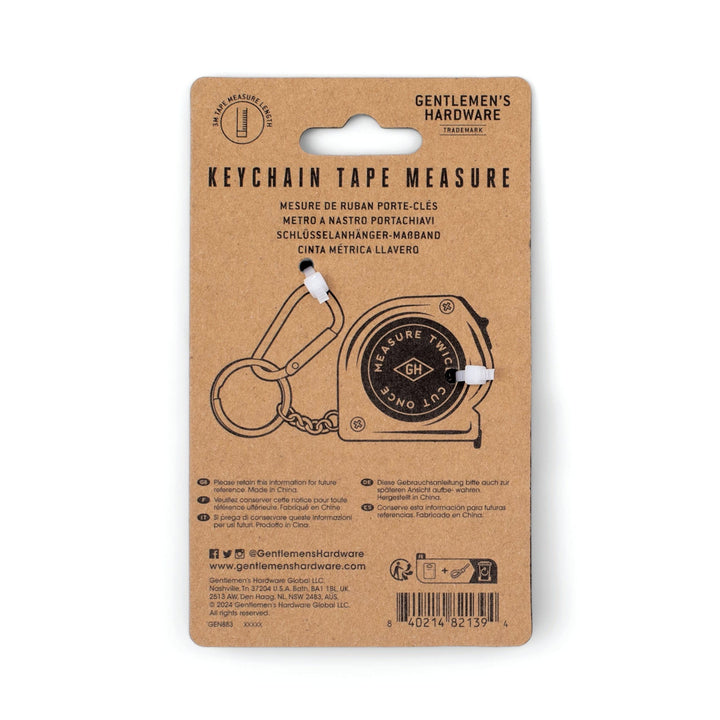 Gentlemen's Hardware Gifts Key Chain Tape Measure