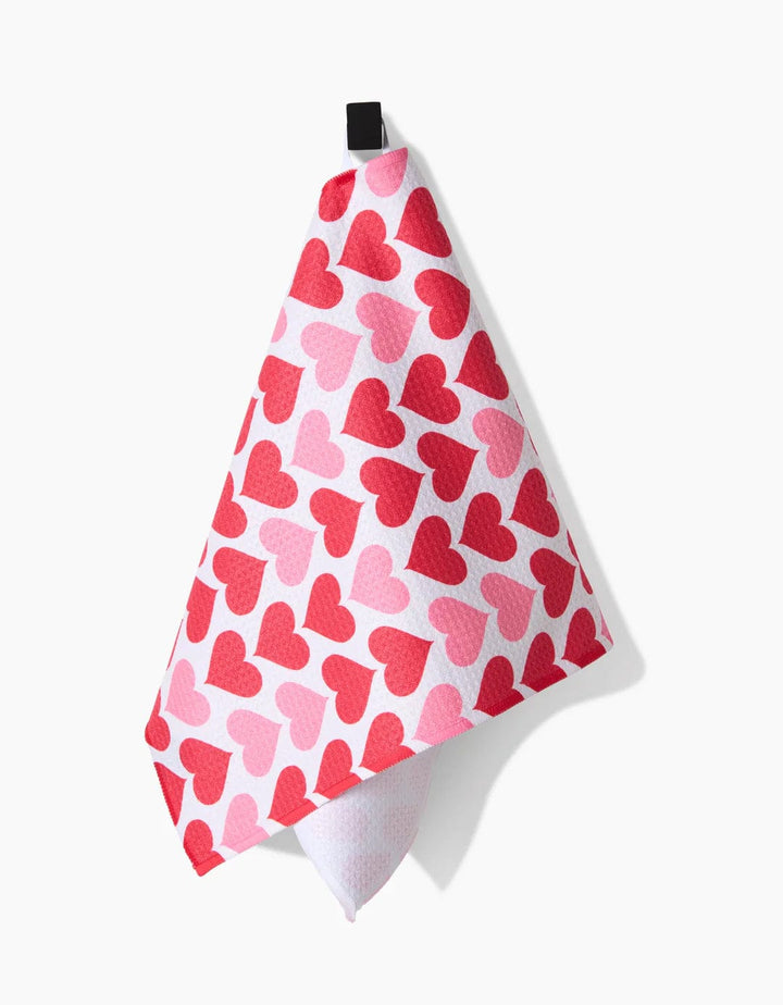 Geometry Bar Towel Blushing Hearts Bar Towel