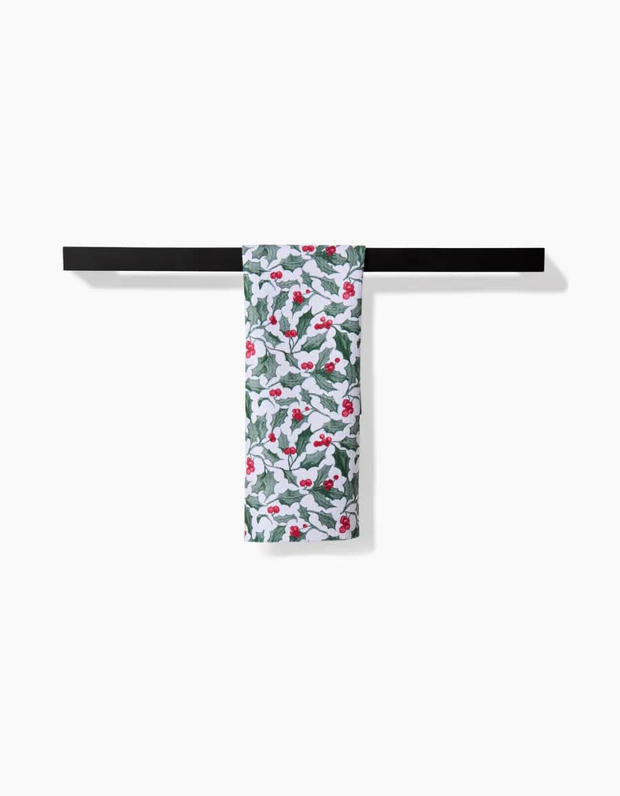 Geometry Bar Towel Christmas Mistletoe Bar Towel