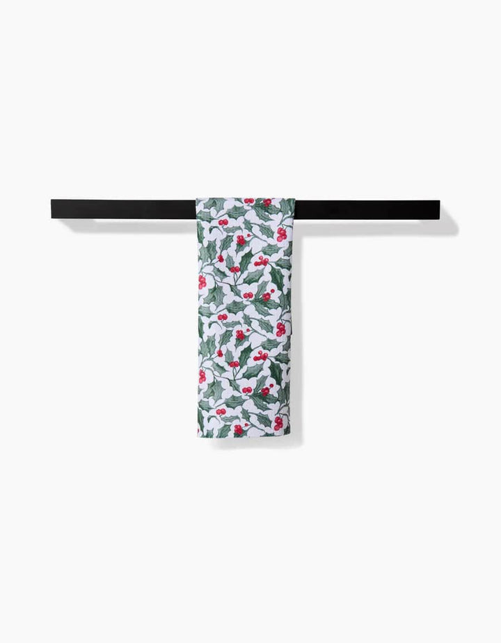 Geometry Bar Towel Christmas Mistletoe Bar Towel