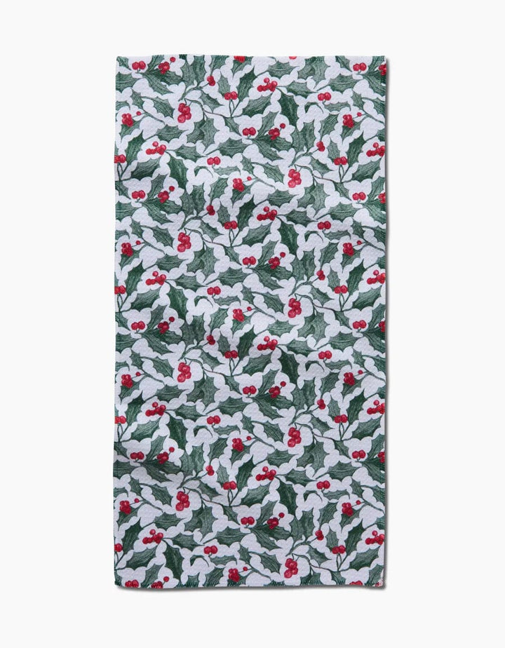 Geometry Bar Towel Christmas Mistletoe Bar Towel