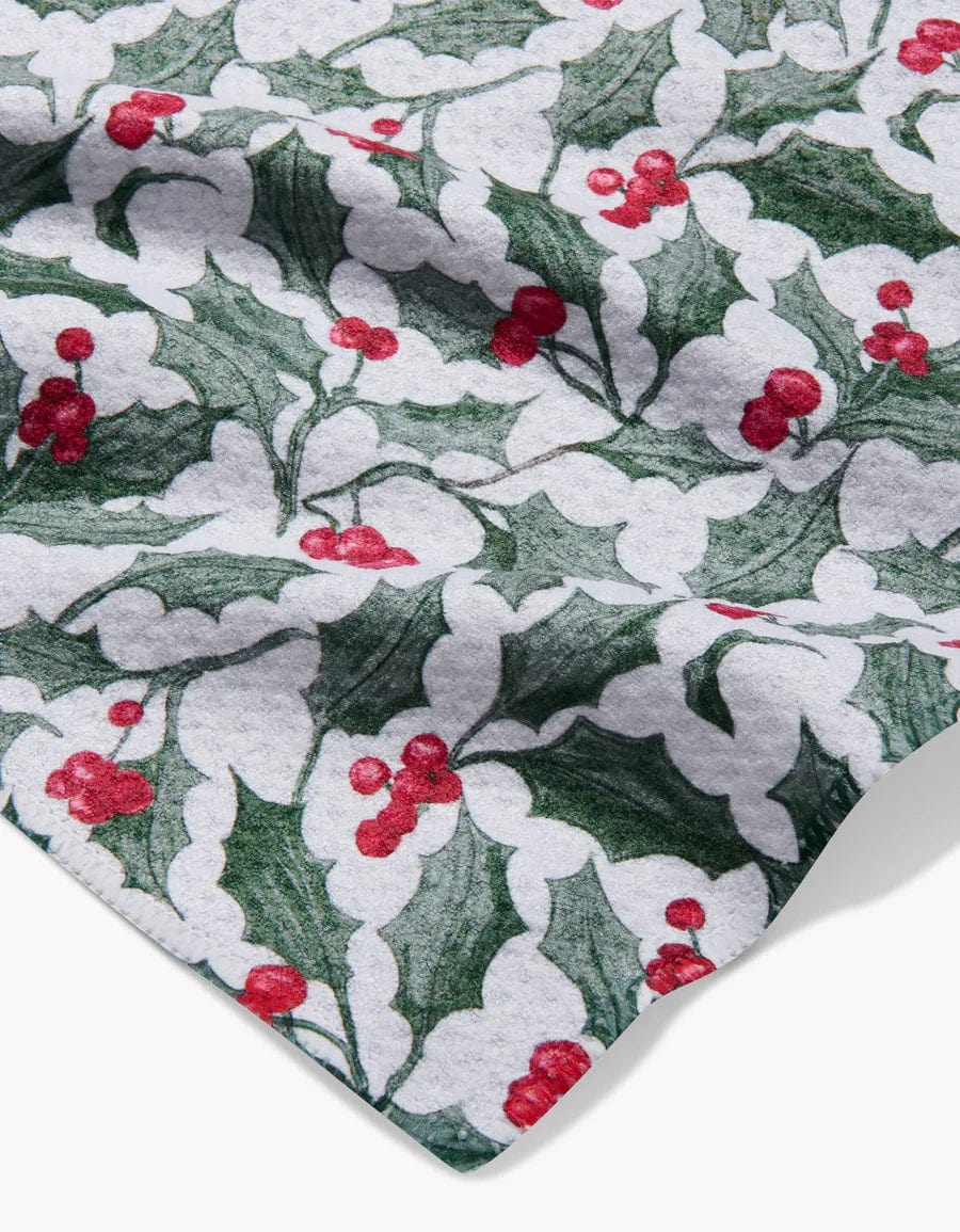 Geometry Bar Towel Christmas Mistletoe Bar Towel