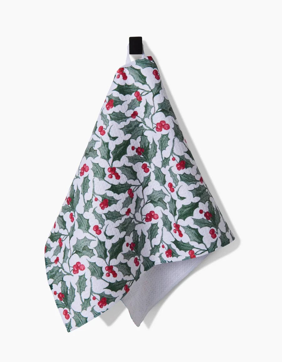 Geometry Bar Towel Christmas Mistletoe Bar Towel