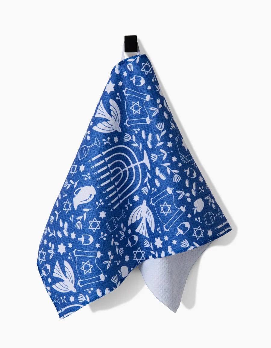 Geometry Bar Towel Hanukkah Sameach Bar Towel