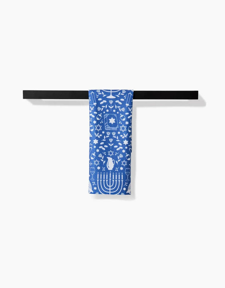 Geometry Bar Towel Hanukkah Sameach Bar Towel