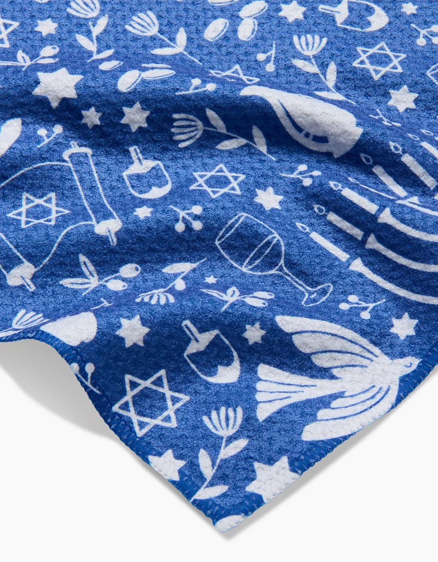 Geometry Bar Towel Hanukkah Sameach Bar Towel