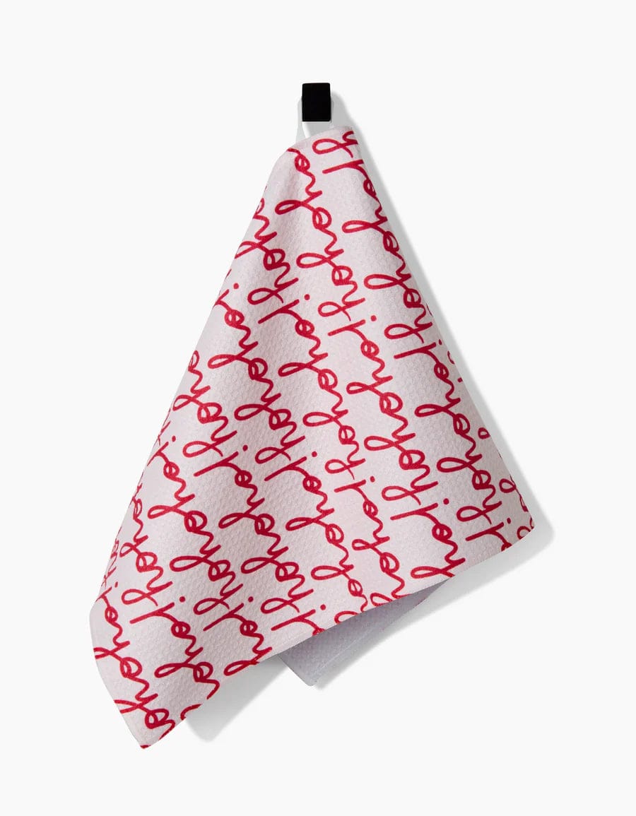 Geometry Bar Towel Ho Ho Holiday Red Bar Towel