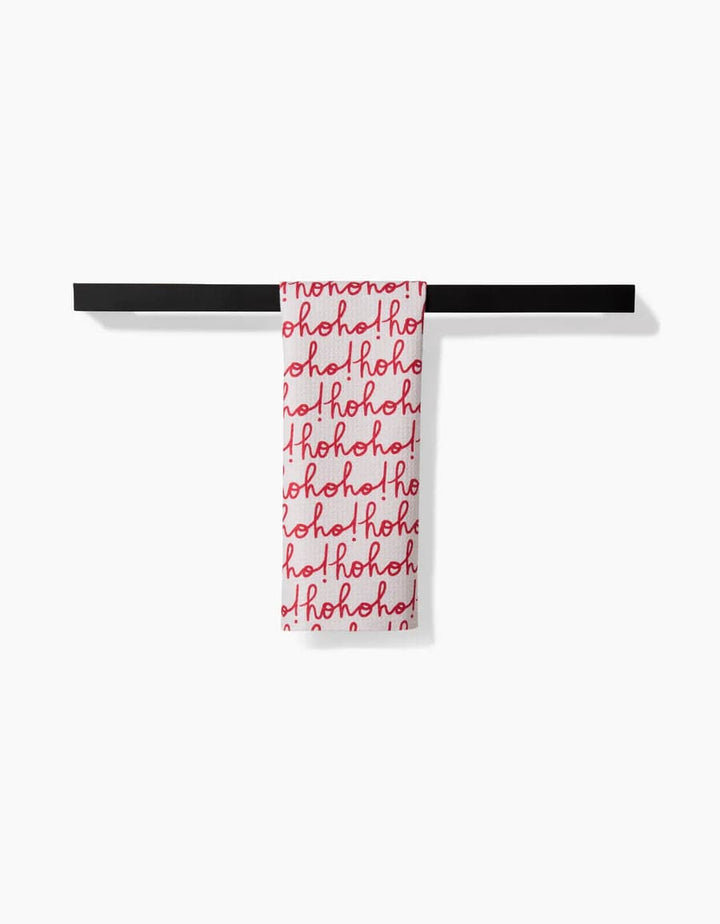 Geometry Bar Towel Ho Ho Holiday Red Bar Towel