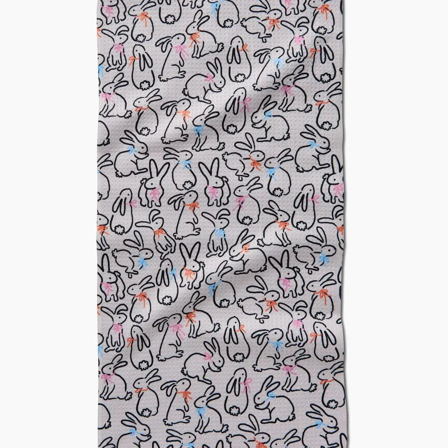 Geometry Bar Towel Playful Bunnies Bar Towel