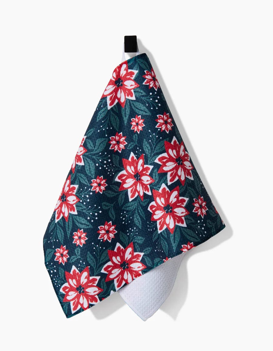 Geometry Bar Towel Poinsettia Garden Bar Towel