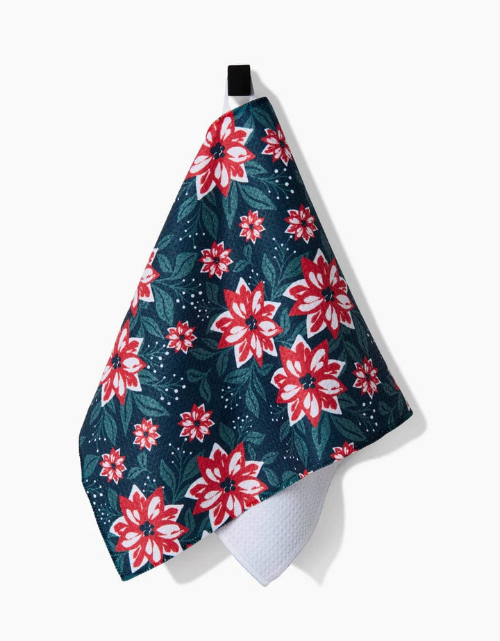 Geometry Bar Towel Poinsettia Garden Bar Towel