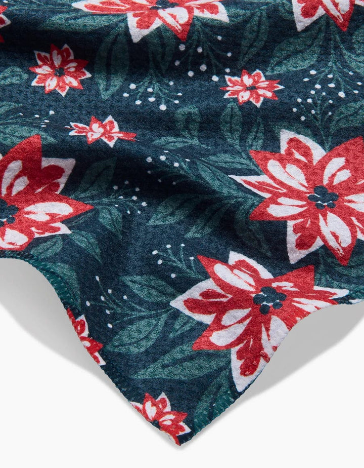 Geometry Bar Towel Poinsettia Garden Bar Towel