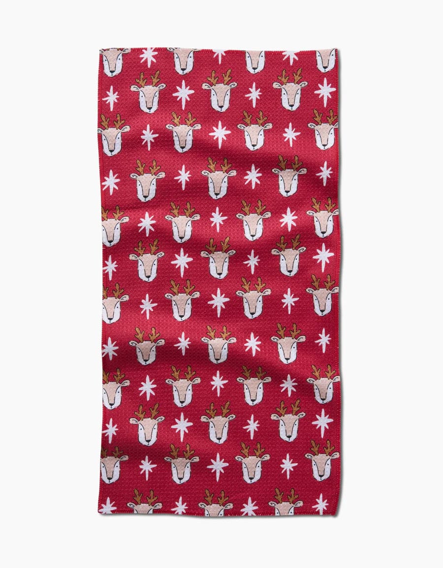 Geometry Bar Towel Reindeer Star Bar Towel