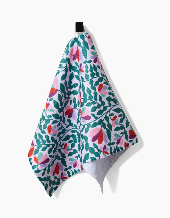 Geometry Bar Towel Spring Wavy Leaves Bar Towel