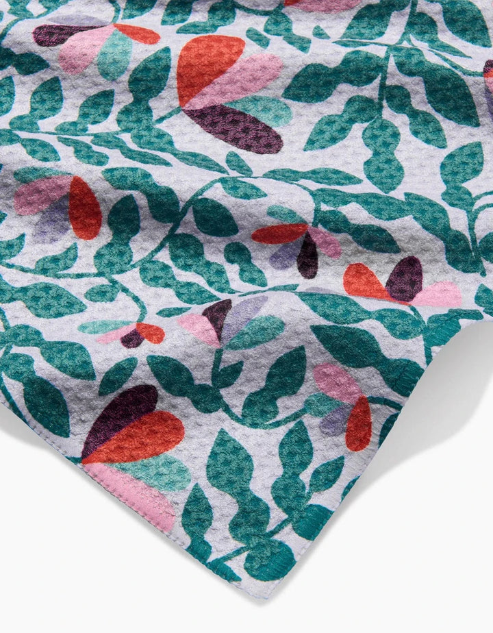 Geometry Bar Towel Spring Wavy Leaves Bar Towel