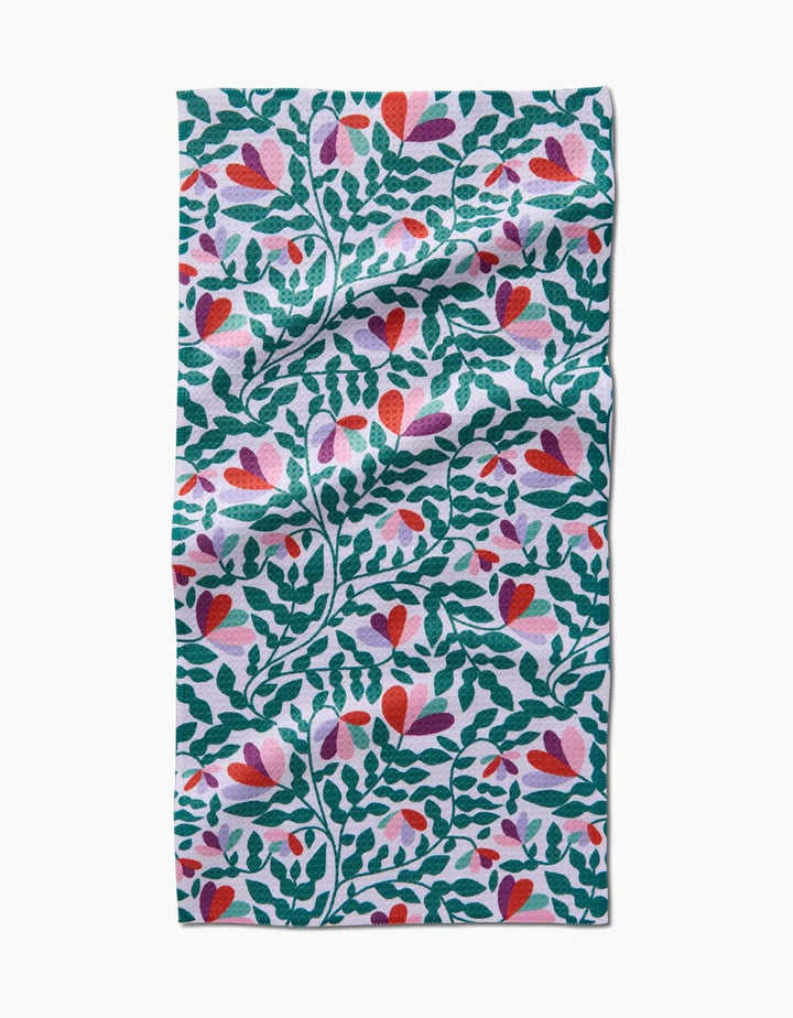 Geometry Bar Towel Spring Wavy Leaves Bar Towel