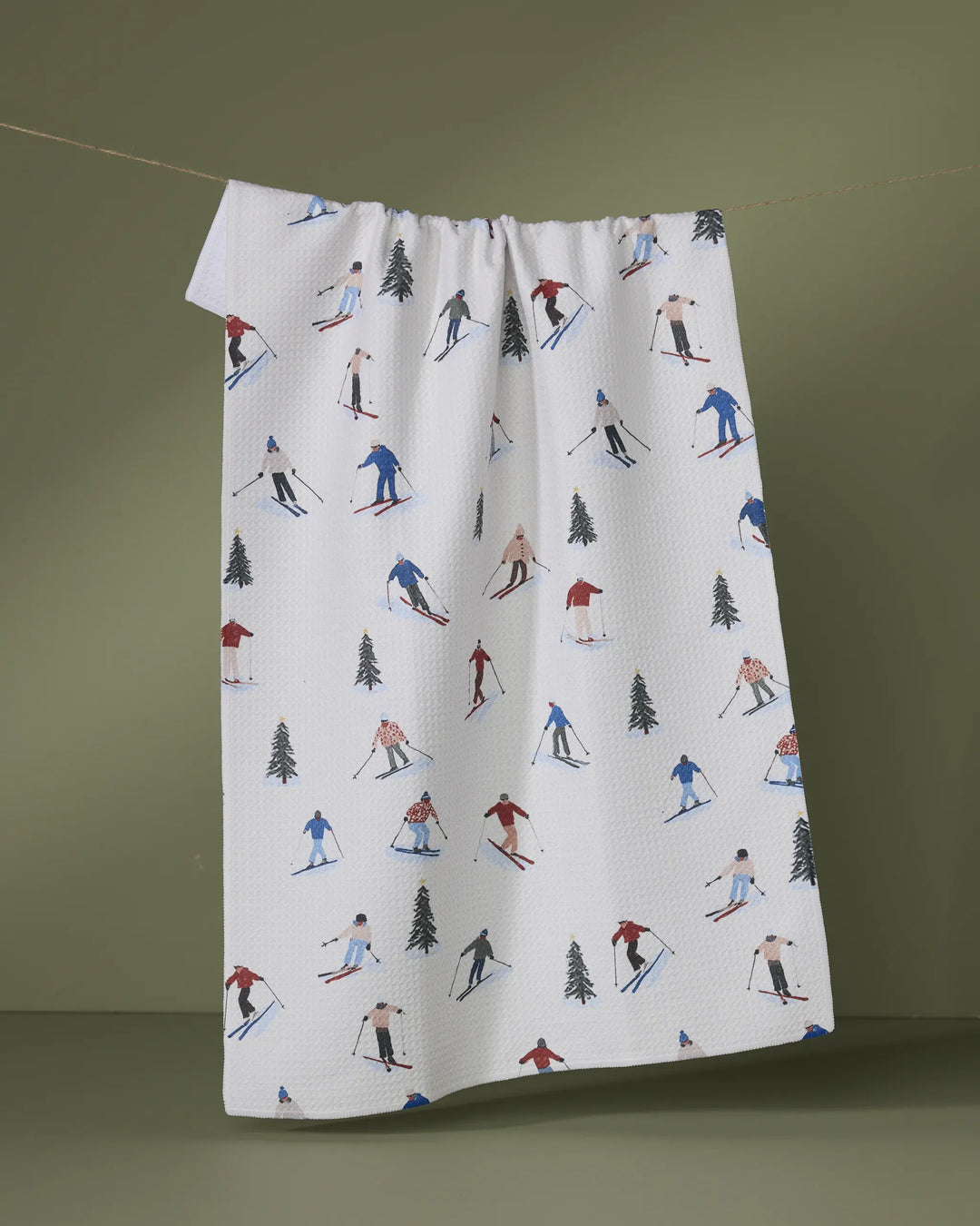 Geometry Holiday Alpine Run Tea Towel