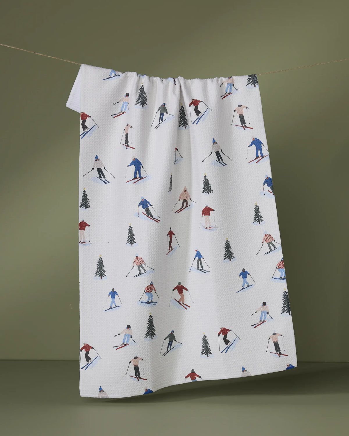 Geometry Holiday Alpine Run Tea Towel