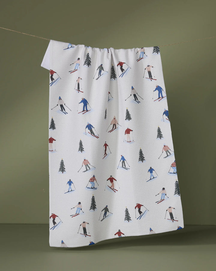 Geometry Holiday Alpine Run Tea Towel
