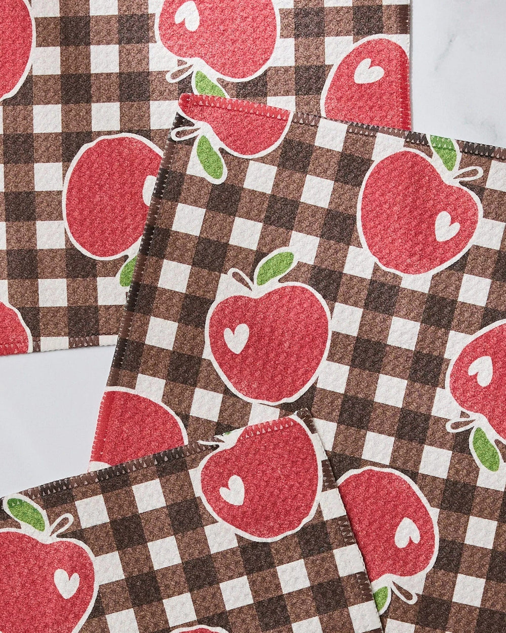 Geometry Holiday Apple Picking Afternoon Dishcloth Set