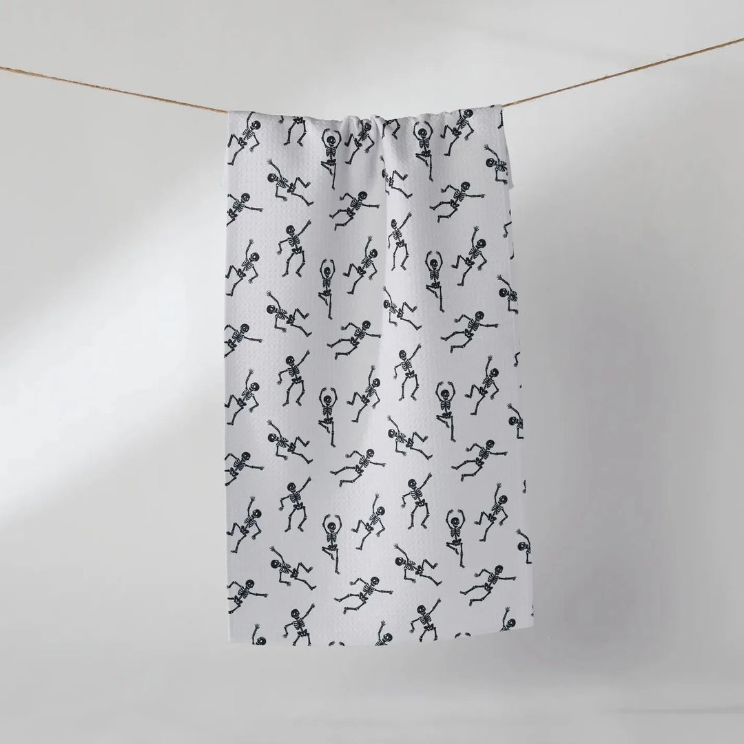 Geometry Holiday Bone Jamboree White Bar Towel
