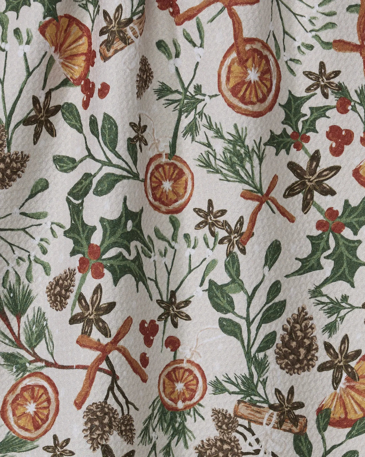 Geometry Holiday Canela Tea Towel