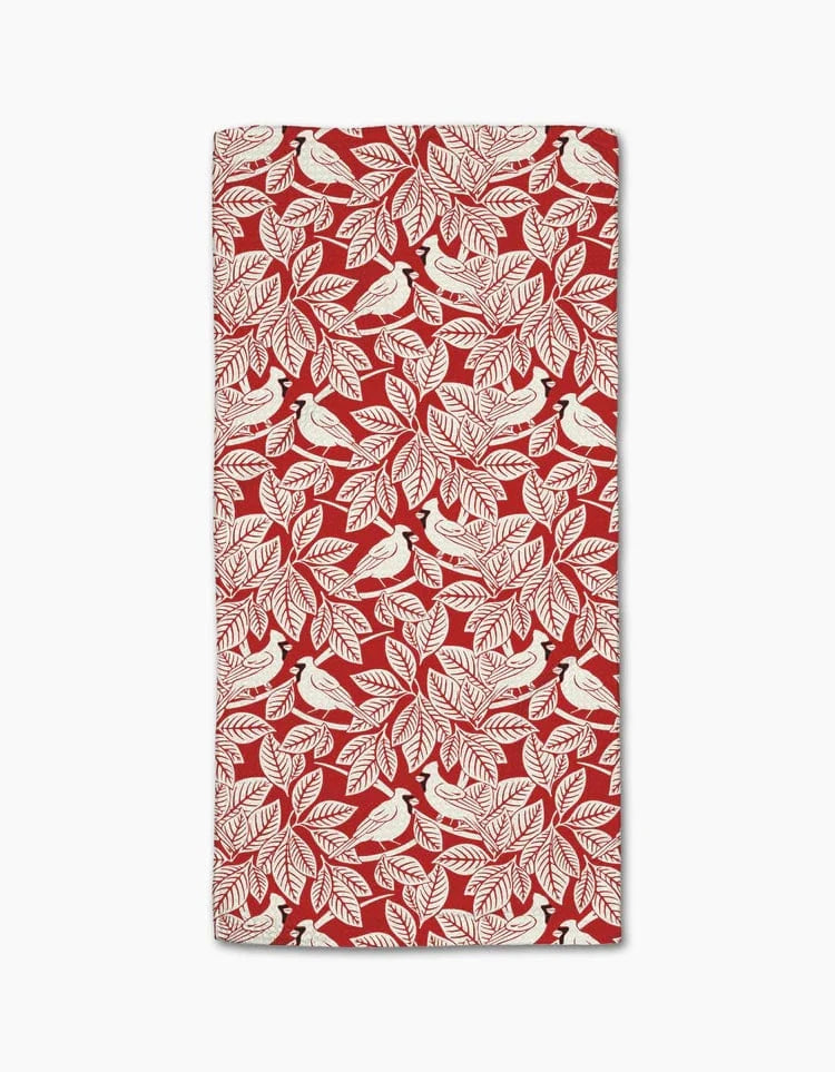 Geometry Holiday Cardinal Canopy Bar Towel
