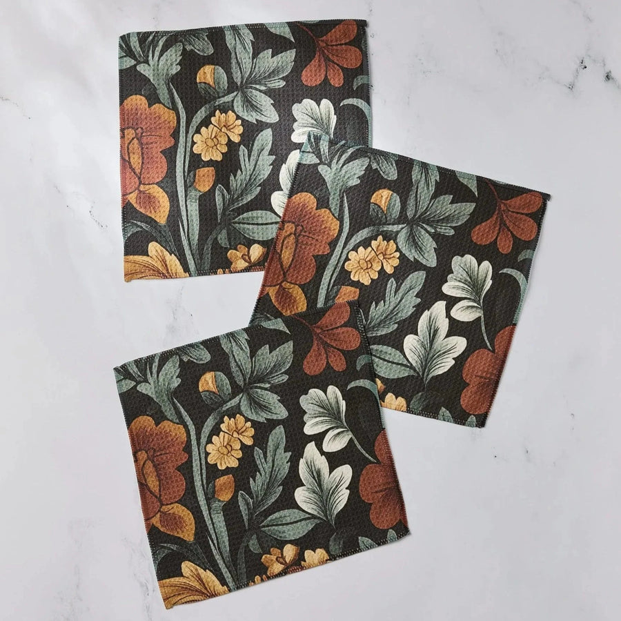 Geometry Holiday Classic Floral Dishcloth Set