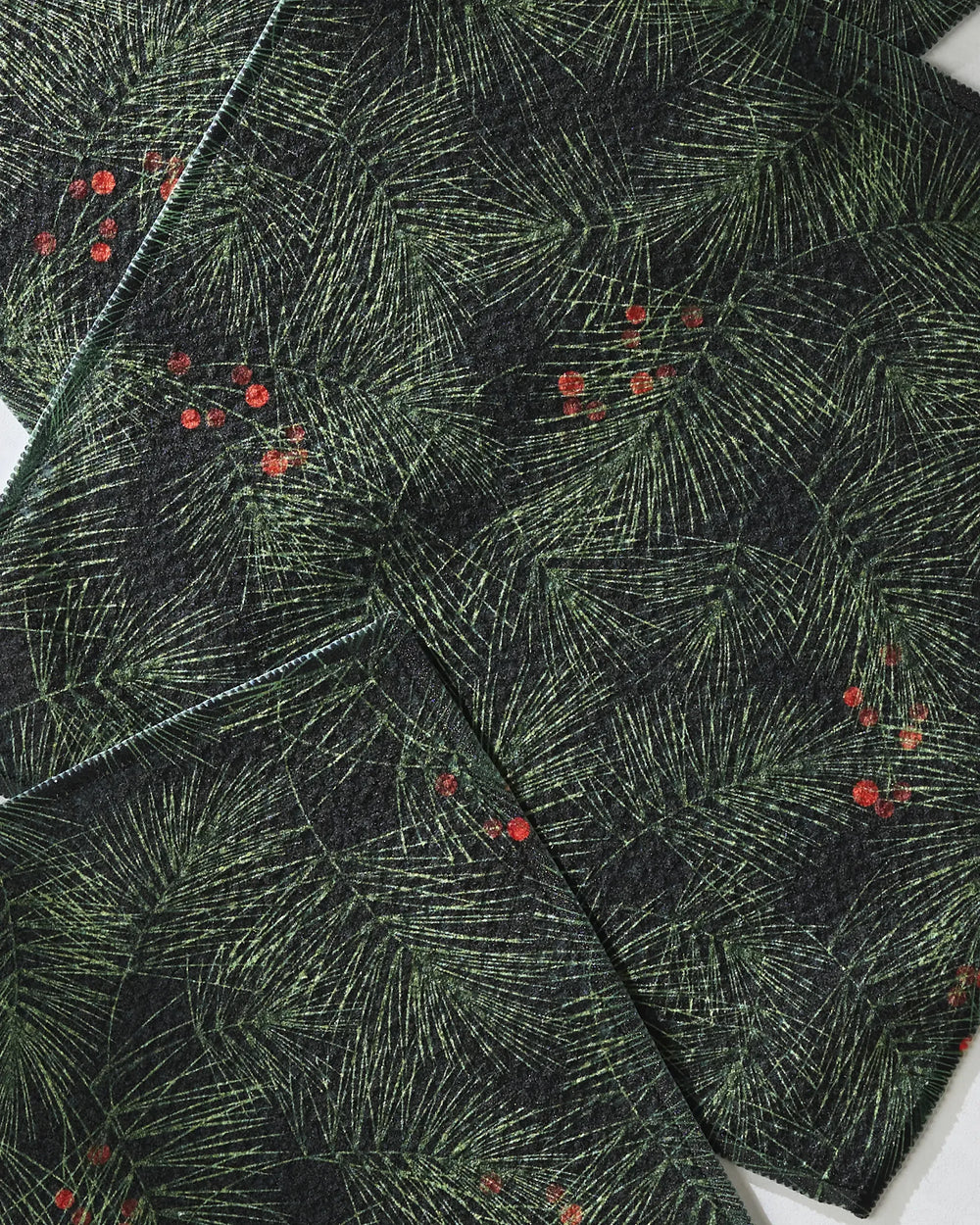 Geometry Holiday Evergreen Pine Dishcloth Set