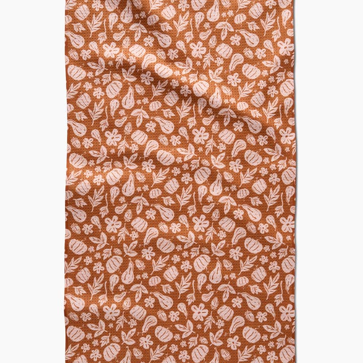 Geometry Holiday Farm Harvesting Days Tea Towel