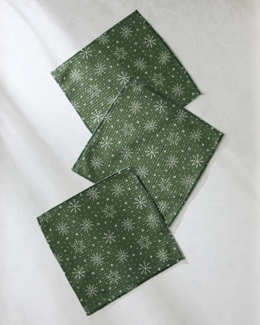 Geometry Holiday Firlight Dishcloth Set