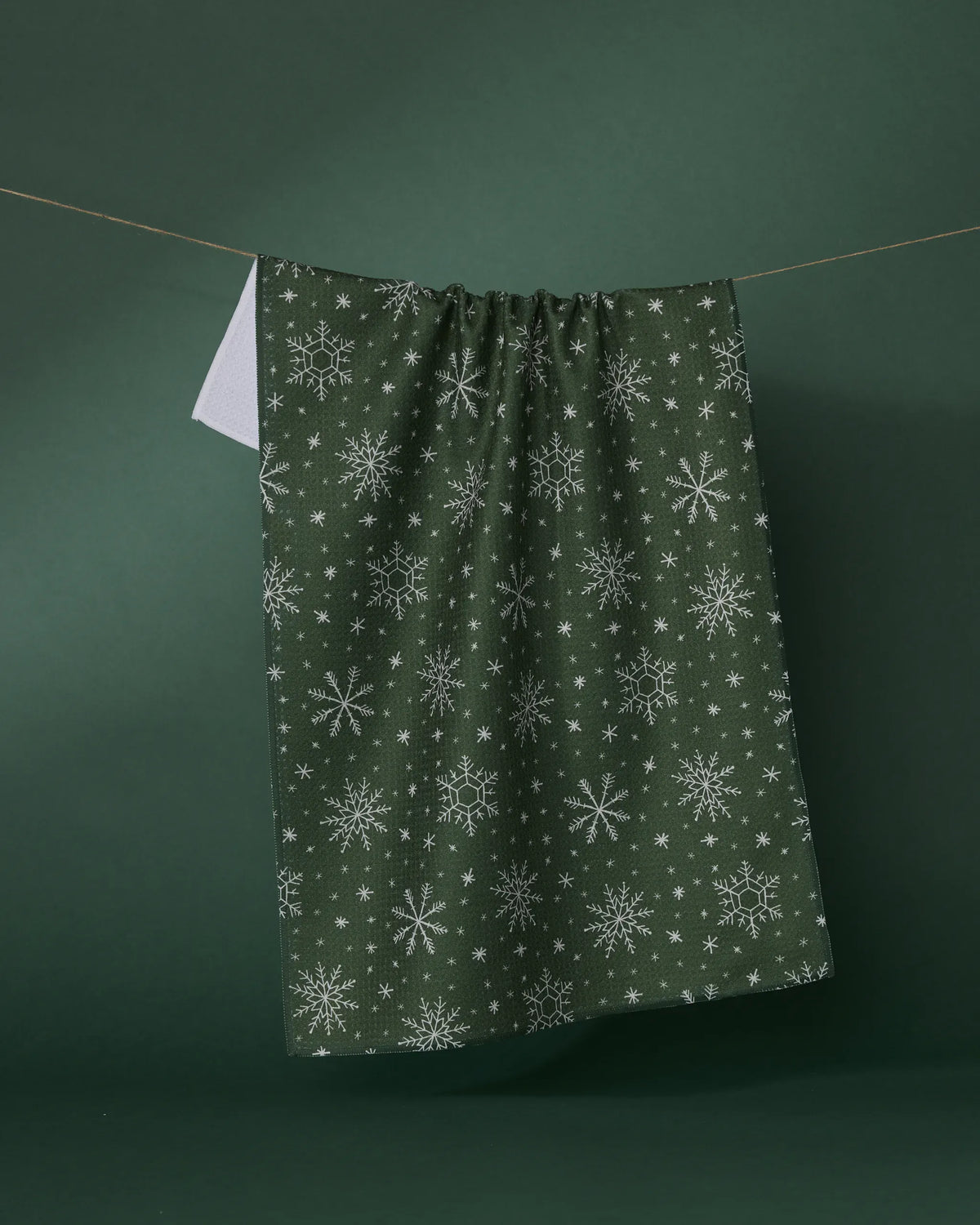 Geometry Holiday Firlight Tea Towel